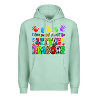 Seafoam I love my job for all the little reasons Premium Hoodie - MaliasSmallBusiness