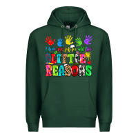Sports Green I love my job for all the little reasons Premium Hoodie - MaliasSmallBusiness