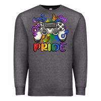 Charcoal Heather gaymer pride Premium Sweatshirt - MaliasSmallBusiness