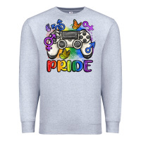 Heather Grey gaymer pride Premium Sweatshirt - MaliasSmallBusiness