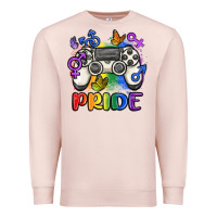 Pale Pink gaymer pride Premium Sweatshirt - MaliasSmallBusiness