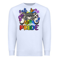White gaymer pride Premium Sweatshirt - MaliasSmallBusiness