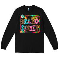 Black hello summer Long Sleeve Tee - AdoDesignShop