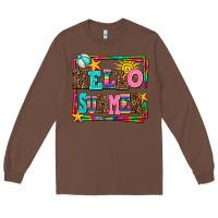 Chestnut hello summer Long Sleeve Tee - AdoDesignShop