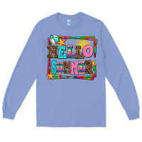 Colony Blue hello summer Long Sleeve Tee - AdoDesignShop