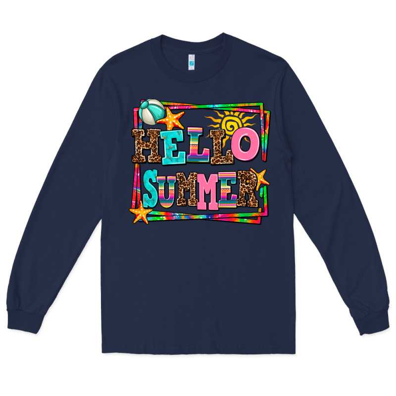 Hello Summer Long Sleeve Tee by AdoDesignShop | Teevron