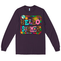Plum hello summer Long Sleeve Tee - AdoDesignShop