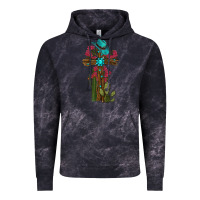 Cloud Black Gemstone Cross With Cactus Vintage Hoodie - RanaPortraitStore