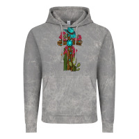 Cloud Rock Gemstone Cross With Cactus Vintage Hoodie - RanaPortraitStore