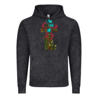 Vintage Black Gemstone Cross With Cactus Vintage Hoodie - RanaPortraitStore