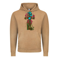Vintage Camel Gemstone Cross With Cactus Vintage Hoodie - RanaPortraitStore