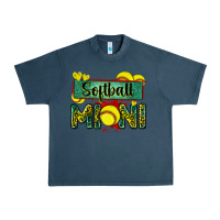 Midnight Navy softball mini with leopard Urban Heavy Tee - Zillion Design Studio