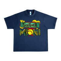 Navy softball mini with leopard Urban Heavy Tee - Zillion Design Studio