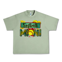 Oil Green softball mini with leopard Urban Heavy Tee - Zillion Design Studio