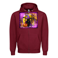Burgundy witchy cat tumbler Zipper Hoodie - BundleAndBundleShop