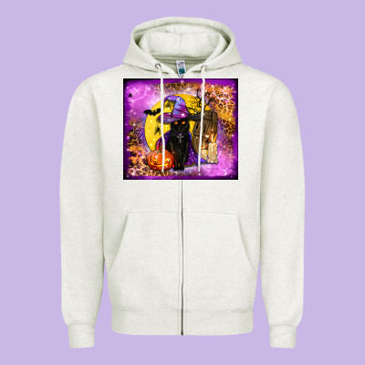 Witchy Cat Tumbler Zipper Hoodie Designed By Bundleandbundleshop