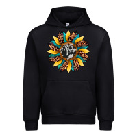 Black sunflower cowhide leopard Urban Hoodie - Artiststas
