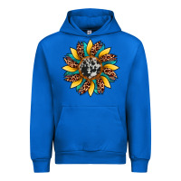Cobalt sunflower cowhide leopard Urban Hoodie - Artiststas