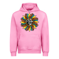Fuchsia Pink sunflower cowhide leopard Urban Hoodie - Artiststas