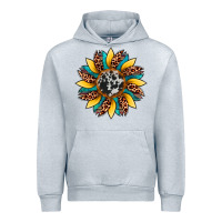 Heather Grey sunflower cowhide leopard Urban Hoodie - Artiststas