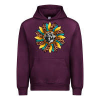 Mauve Wine sunflower cowhide leopard Urban Hoodie - Artiststas