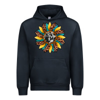 Navy sunflower cowhide leopard Urban Hoodie - Artiststas