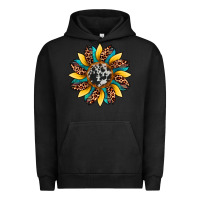 Pigment Black sunflower cowhide leopard Urban Hoodie - Artiststas