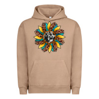 Pigment Burro sunflower cowhide leopard Urban Hoodie - Artiststas