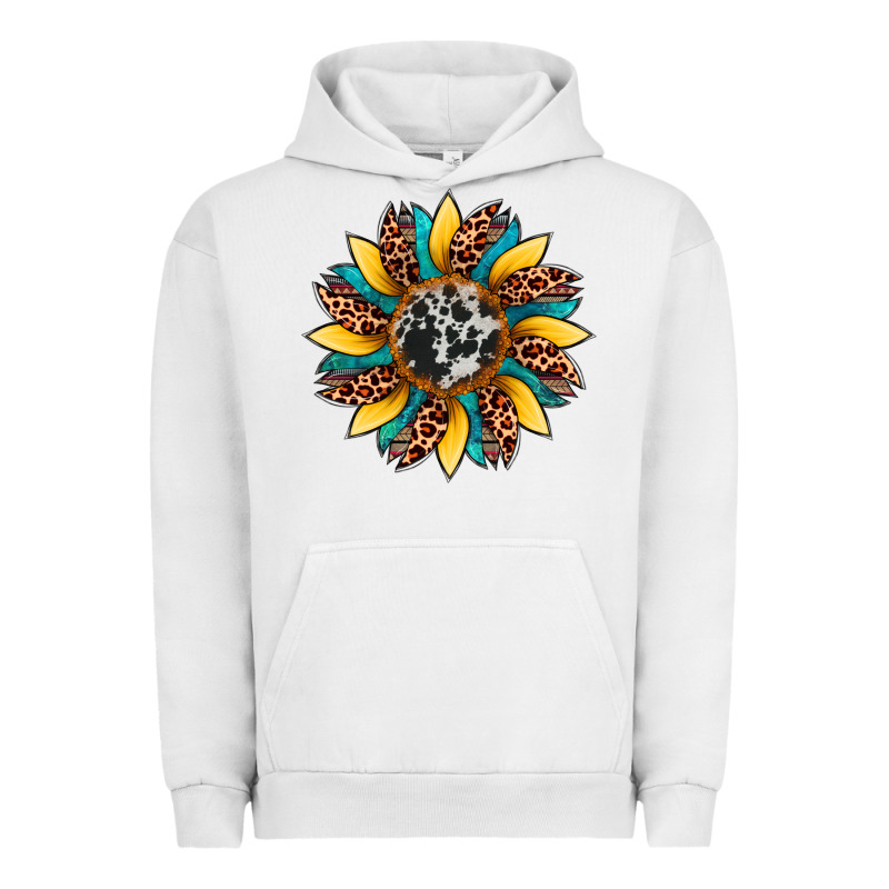 Sunflower Cowhide Leopard Urban Hoodie by Artiststas | Teevron