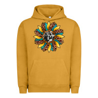 Pigment Peanut Butter sunflower cowhide leopard Urban Hoodie - Artiststas