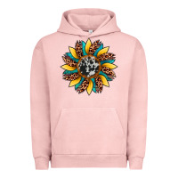 Pigment Salmon sunflower cowhide leopard Urban Hoodie - Artiststas