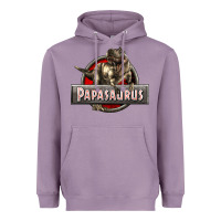 Lavender Papasaurus T-Rex Heavyweight Hoodie - LillyAllenDesigns