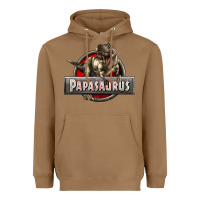 Toasted Coconut Papasaurus T-Rex Heavyweight Hoodie - LillyAllenDesigns