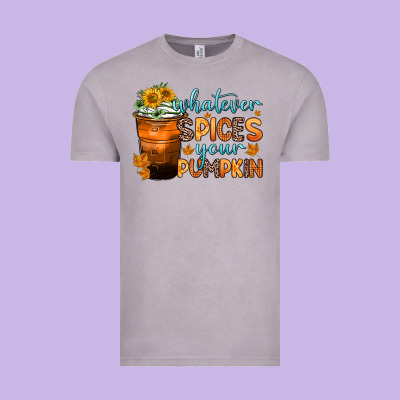 Whatever Spices Your Pumpkin Vintage Tee Designed By Zillion Design Studio