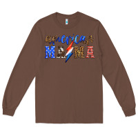 Chestnut american mama thunderbolt Long Sleeve Tee - HRA Design Shop