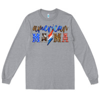 Heather Grey american mama thunderbolt Long Sleeve Tee - HRA Design Shop