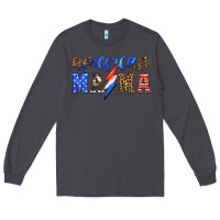 Smoke american mama thunderbolt Long Sleeve Tee - HRA Design Shop