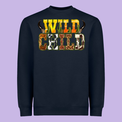 Western Wild Child Heavyweight Sweatshirt Designed By Texasbilliewilder