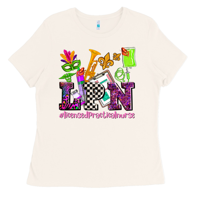 Mardi Gras Lpn Licensed Practical Nurse Ladies Tee by AdoDesignShop | Teevron