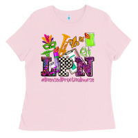 Bubblegum Pink mardi gras lpn licensed practical nurse Ladies Tee - AdoDesignShop
