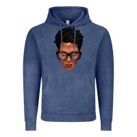 Vintage Denim black man portrait Vintage Hoodie - texasbilliewilder