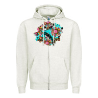 Oatmeal Heather race sunflower patches Zipper Hoodie - AdoDesignShop