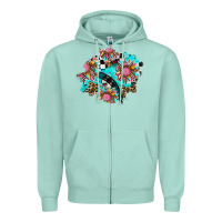 Seafoam race sunflower patches Zipper Hoodie - AdoDesignShop