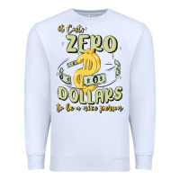 White it costs zero dollars to be a nice person Premium Sweatshirt - MaliasSmallBusiness