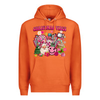 Carrot retro pink christmas vibes Premium Hoodie - MaliasSmallBusiness