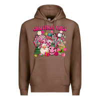 Chestnut retro pink christmas vibes Premium Hoodie - MaliasSmallBusiness