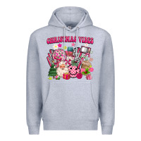 Retro Pink Christmas Vibes Premium Hoodie | Teevron