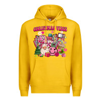 Lemon retro pink christmas vibes Premium Hoodie - MaliasSmallBusiness