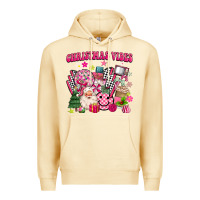 Pina Colada retro pink christmas vibes Premium Hoodie - MaliasSmallBusiness