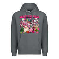 Rock retro pink christmas vibes Premium Hoodie - MaliasSmallBusiness